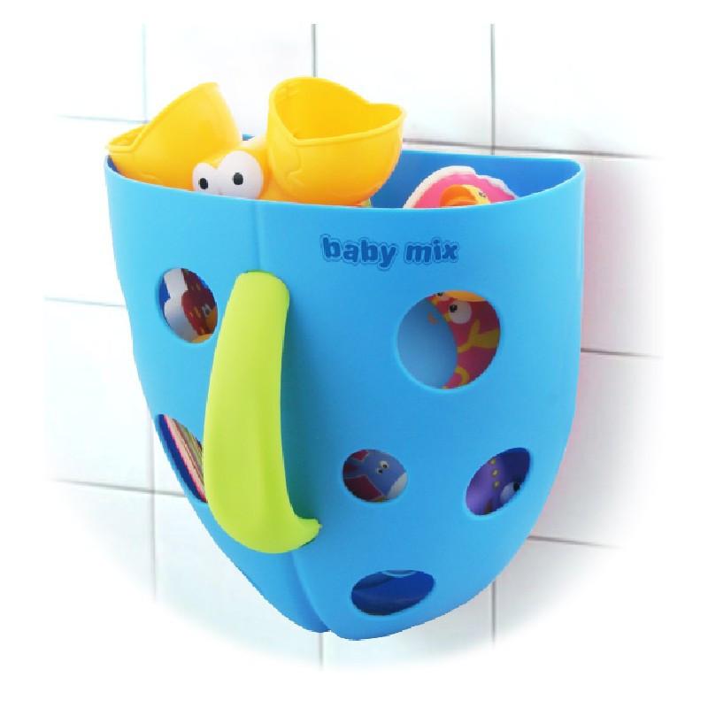 

Корзина для игрушек в ванную на присосках Baby Mix YU-BH-708, голубой (7292)