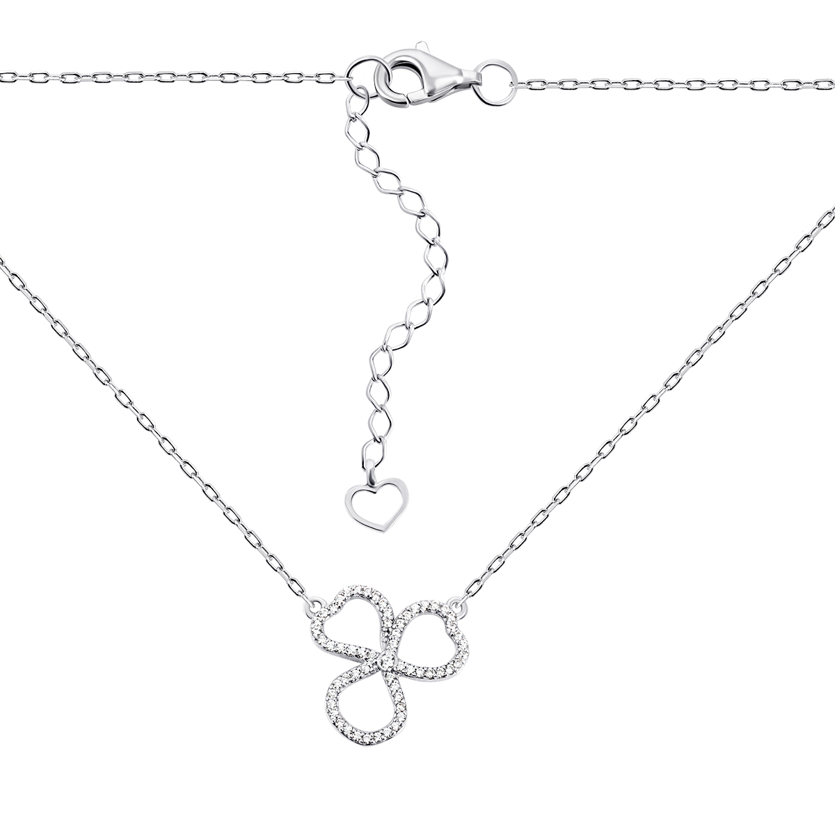 

Серебряное колье с фианитами 44 размер 8109р-CZ
