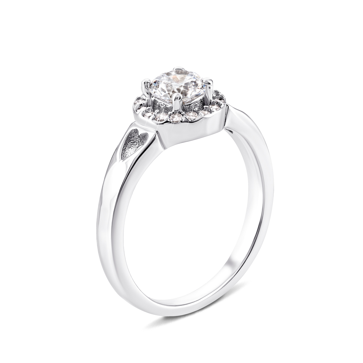 

Серебряное кольцо с фианитами 17 размер PSS0279R-8MM