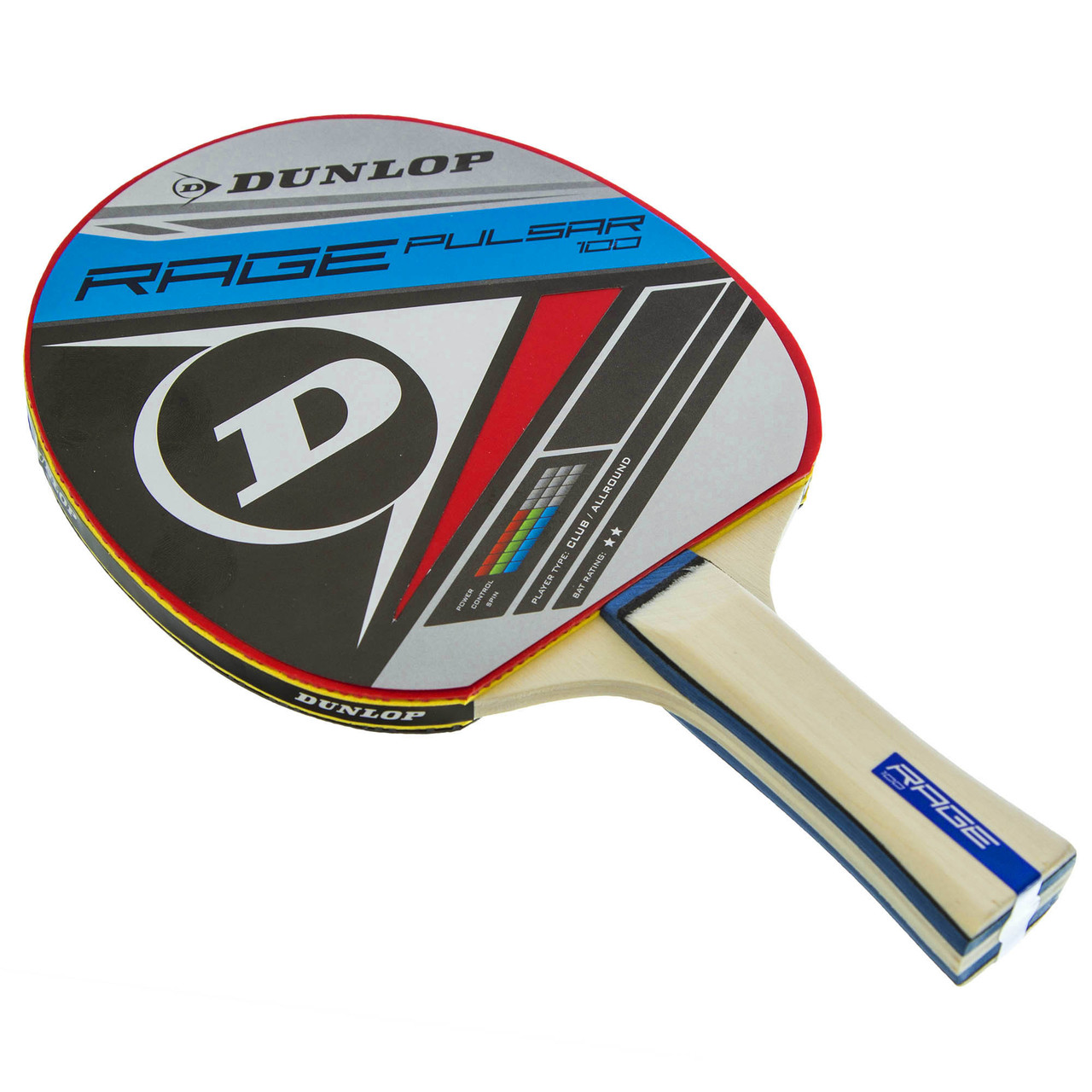 

Ракетка для настольного тенниса DUNLOP RAGE PULSAR MT-679208 Profi WRB