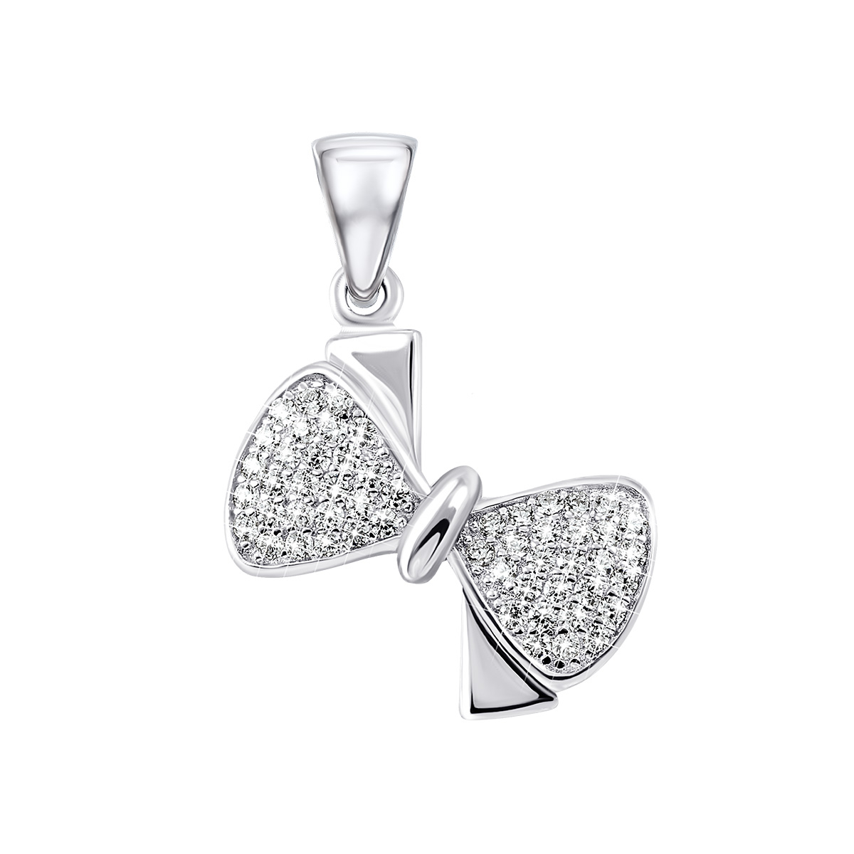 

Серебряная подвеска Бантик с фианитами 1SE61863-P