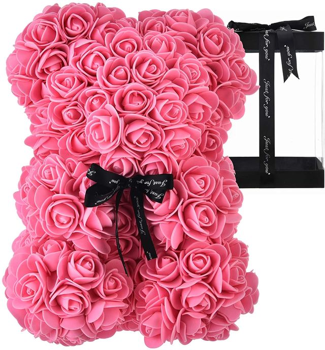 

Мишка Teddy из 3D роз 25 см в красивой подарочной упаковке розовый