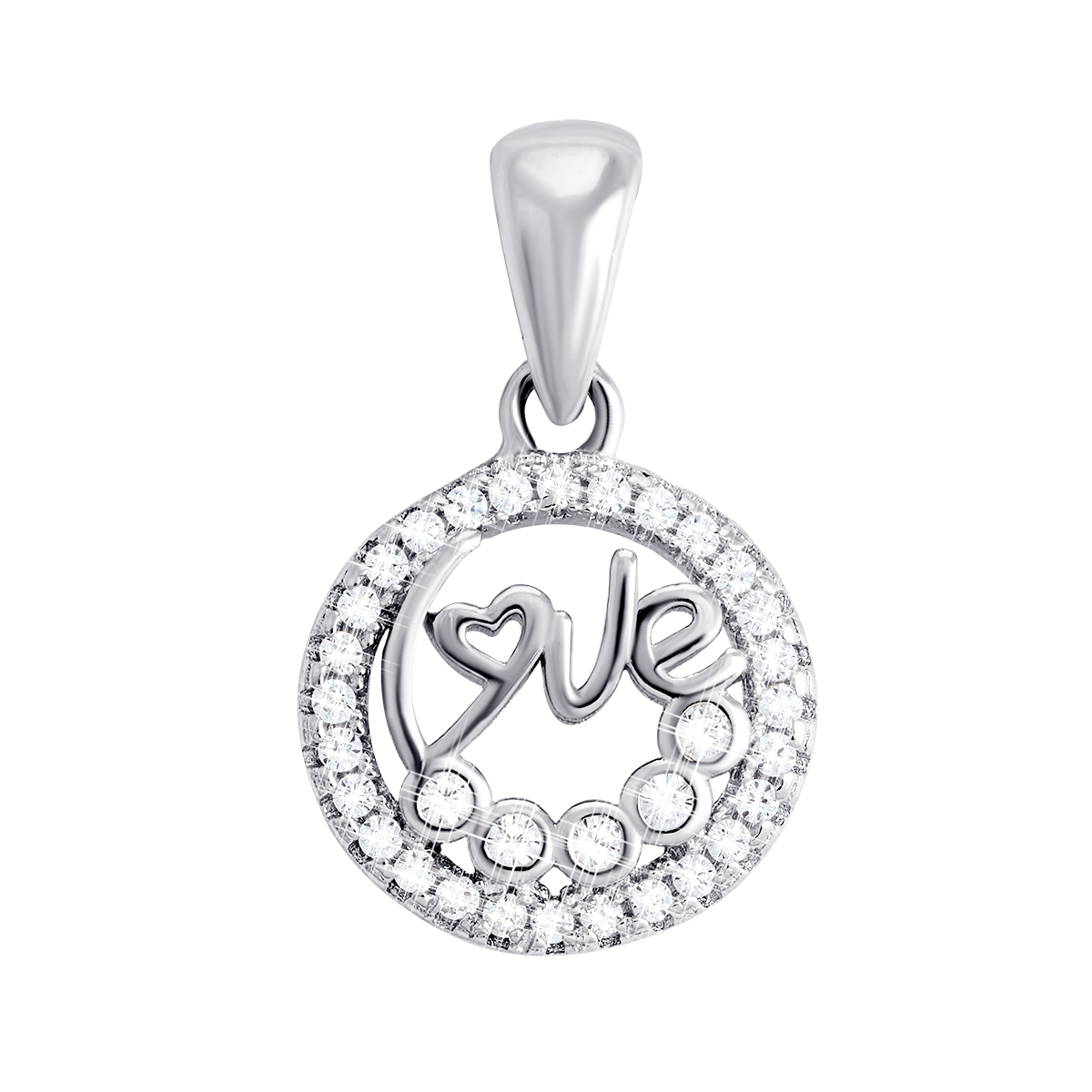 

Серебряная подвеска Love с фианитами TP097609