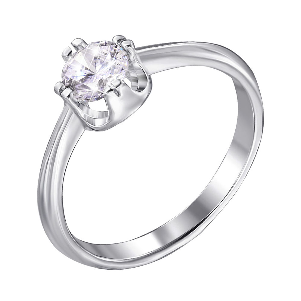 

Серебряное кольцо с фианитом 000140381 18 размера