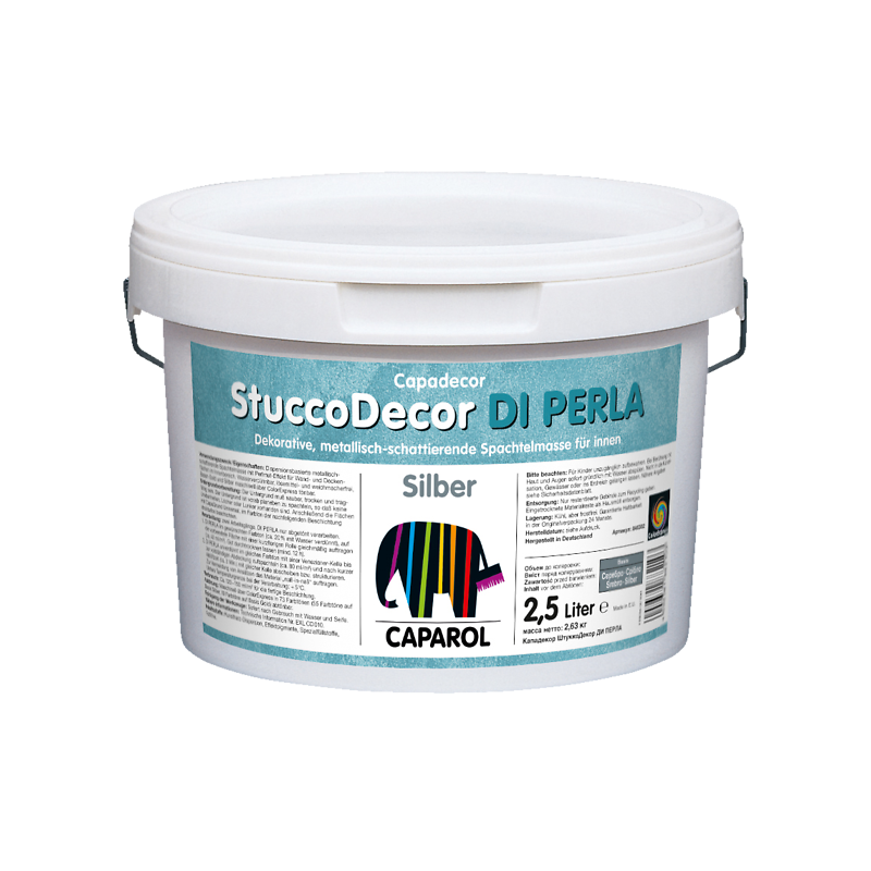 

Шпатлевка дисперсионная Caparol Capadecor Stucco Di Perla Silber 2,5л Серебряный