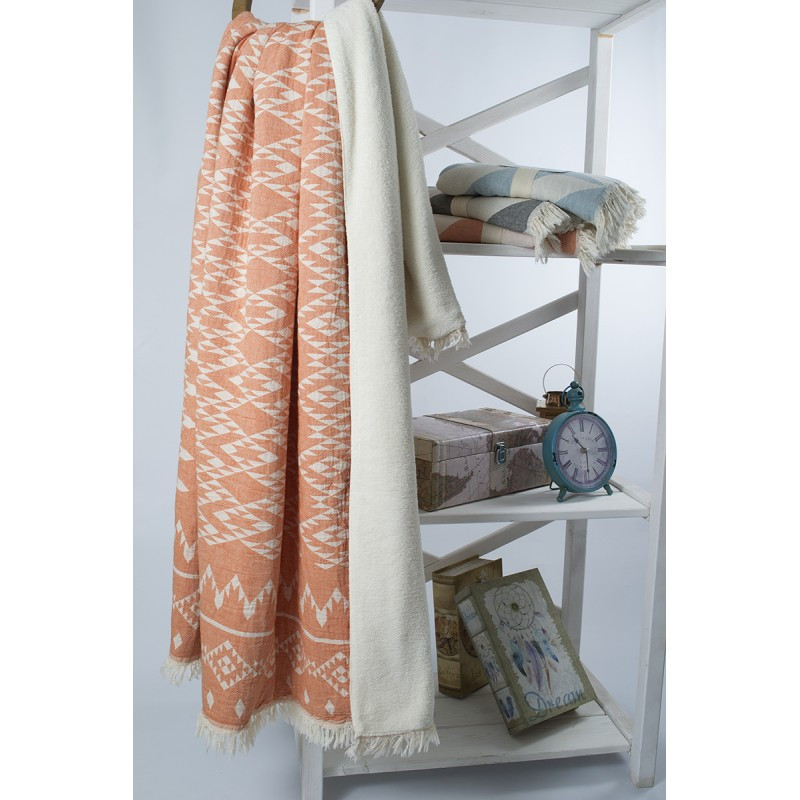 

Плед микроплюш Barine - Kilim orange 130*170