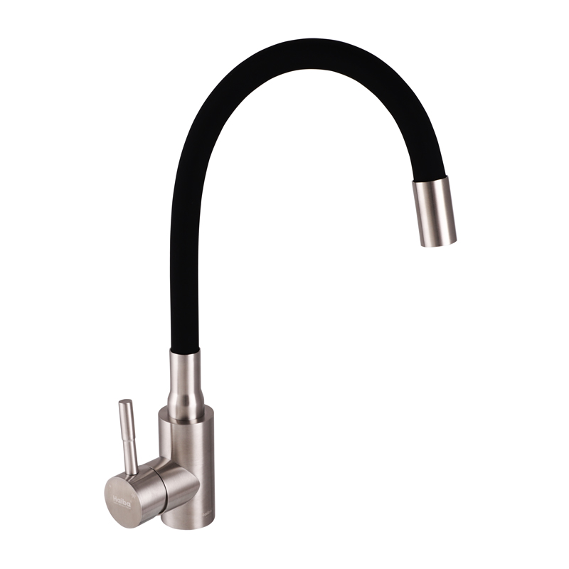 

Смеситель для кухни с черным силиконовым изливом HAIBA SUS 011 (HB3790) (ST701398)