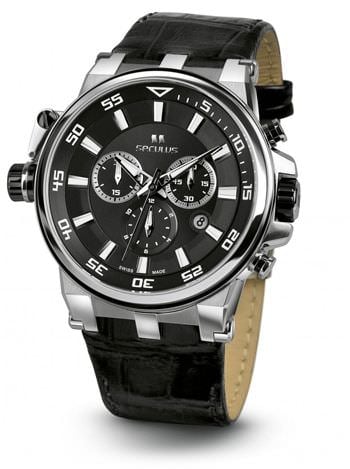 

Мужские наручные часы Seculus 4510.5.503D black, ss, black leather