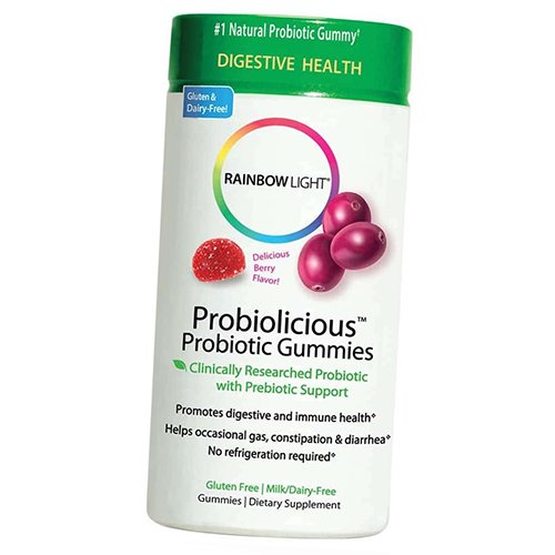 

Пробиотики, Probiolicious Probiotic Gummies, Rainbow Light 50таб Ягода (69316004)