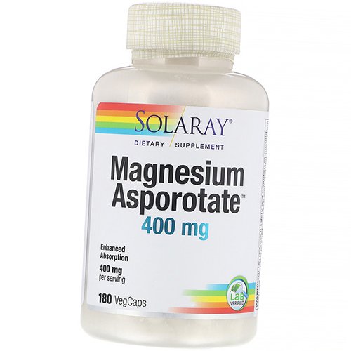 

Аспартат Магния, Magnesium Asporotate, Solaray 180вегкапс (36411050)