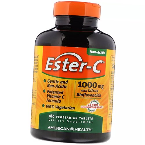 

Эстер С с Цитрусовыми Биофлавоноидами, Ester-C 1000 with Citrus Bioflavonoids, American Health 180вегтаб (36471004)