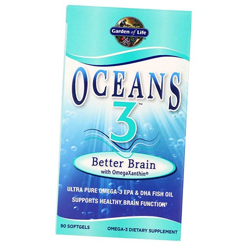 

Омега 3 для мозга, Oceans 3 Better Brain, Garden of Life 90гелкапс (67473003)