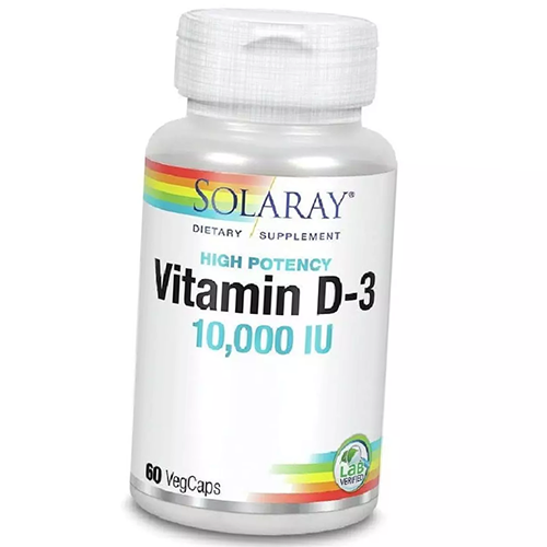 

Витамин Д3, Vitamin D-3 10000, Solaray 60вегкапс (36411067)