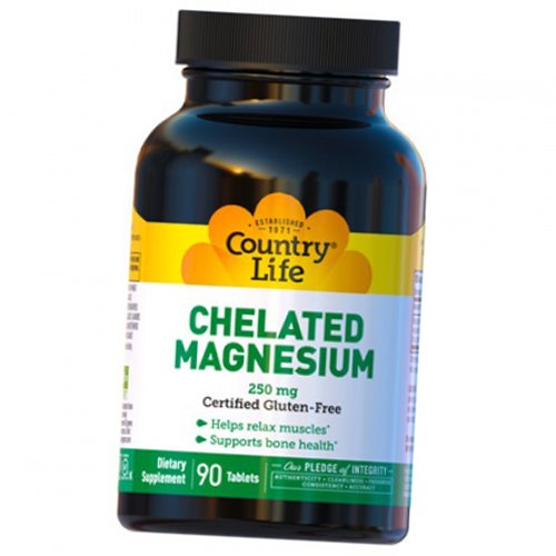 

Магний Хелат, Chelated Magnesium 250, Country Life 90таб (36124105)
