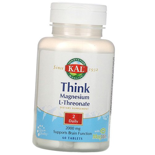 

Магний L-треонат, Think Magnesium L-Threonate, KAL 60таб (36424019)