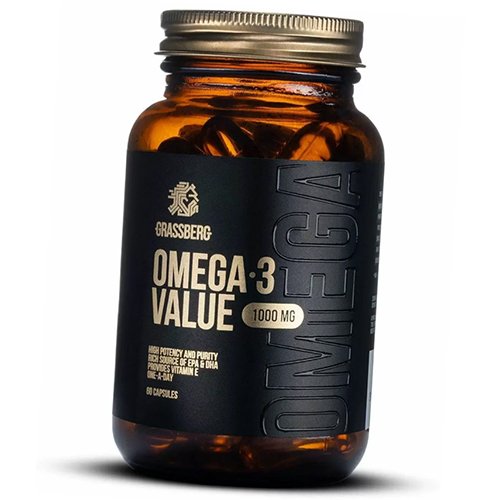

Рыбий жир, Омега 3, Omega-3 Value, Grassberg 60капс (67515001)