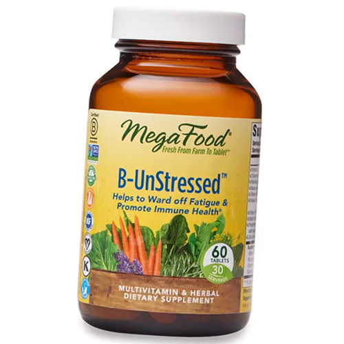 

Витамины группы В, B-UnStressed, Mega Food 60таб (36343011)