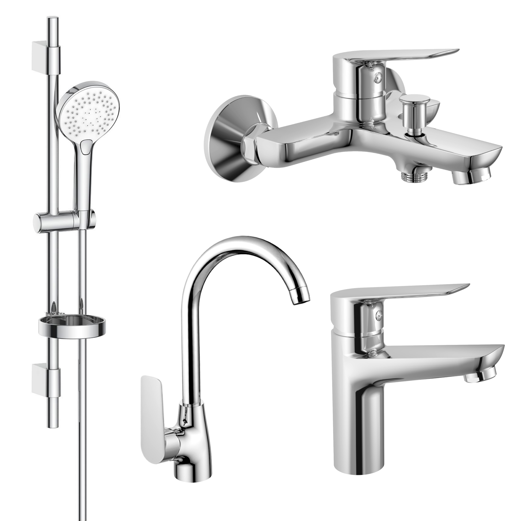 

Набор смесителей для ванны и кухни (4 в 1), kit30094