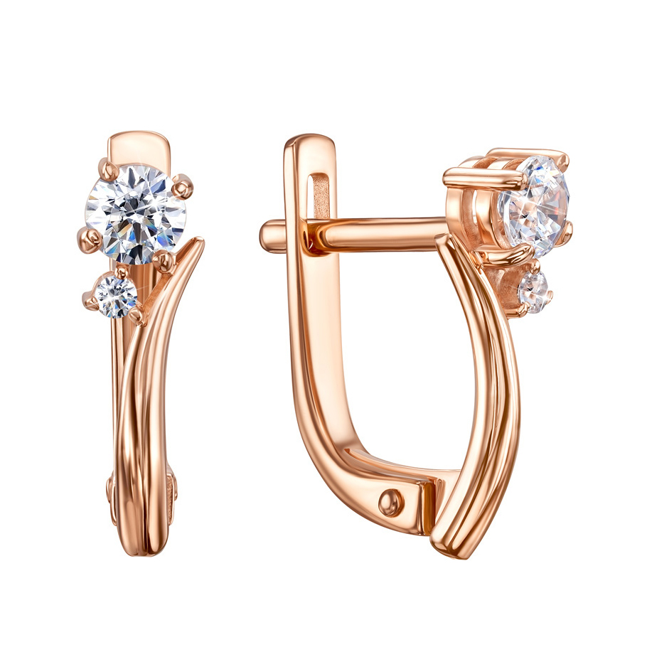 

Серьги из красного золота с кристаллами Swarovski 000136815