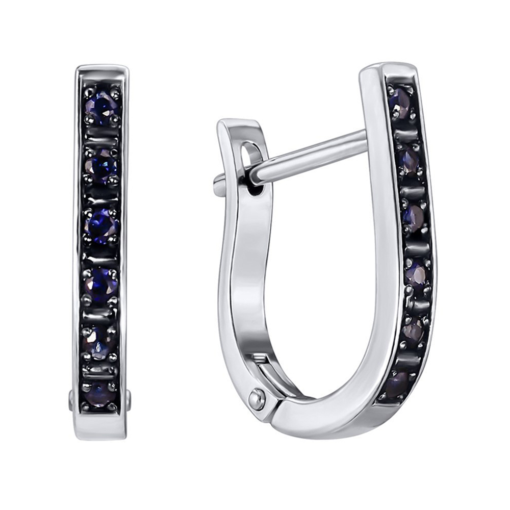 

Серьги из белого золота с сапфирами 000135335