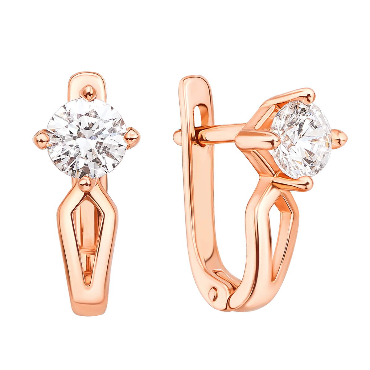 

Серьги из красного золота с цирконием Swarovski 000126389