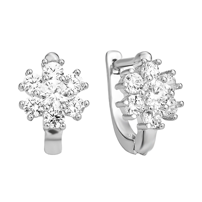 

Серебряные серьги с фианитами 000130370