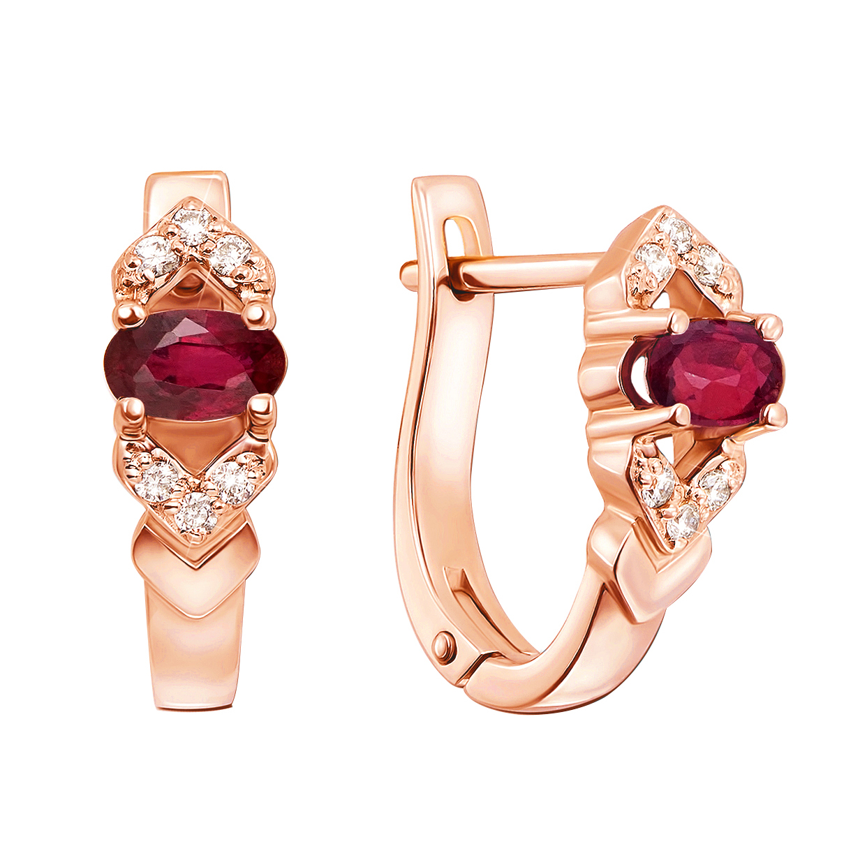 

Серьги из красного золота с рубинами и бриллиантами 000133392