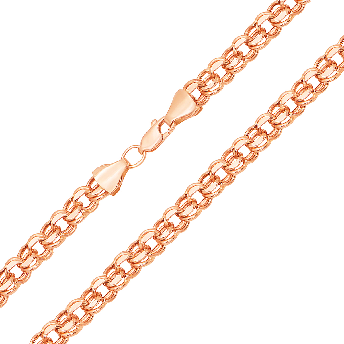 

Золотая цепочка в красном цвете с алмазной гранью, 6,5мм 000128007 55 размера