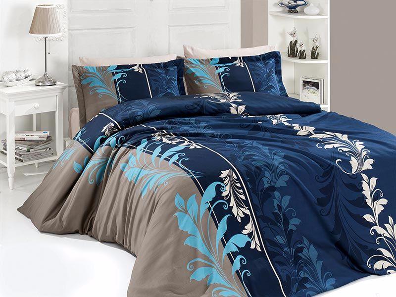 

Комплект постельного белья First Choice Satin Cotton Евро сатин арт.Eylul petrol