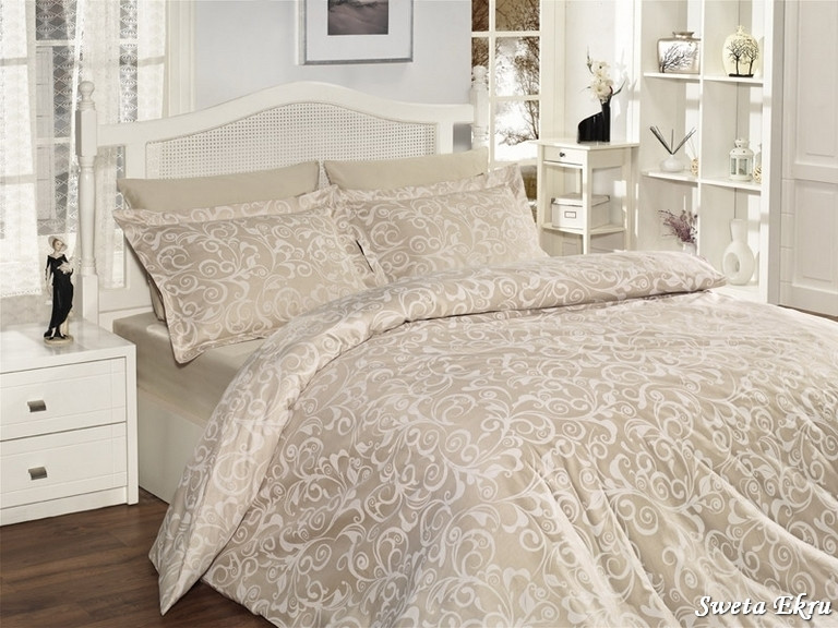 

Комплект постельного белья First Choice Satin Cotton Евро сатин арт.Sweta ekru