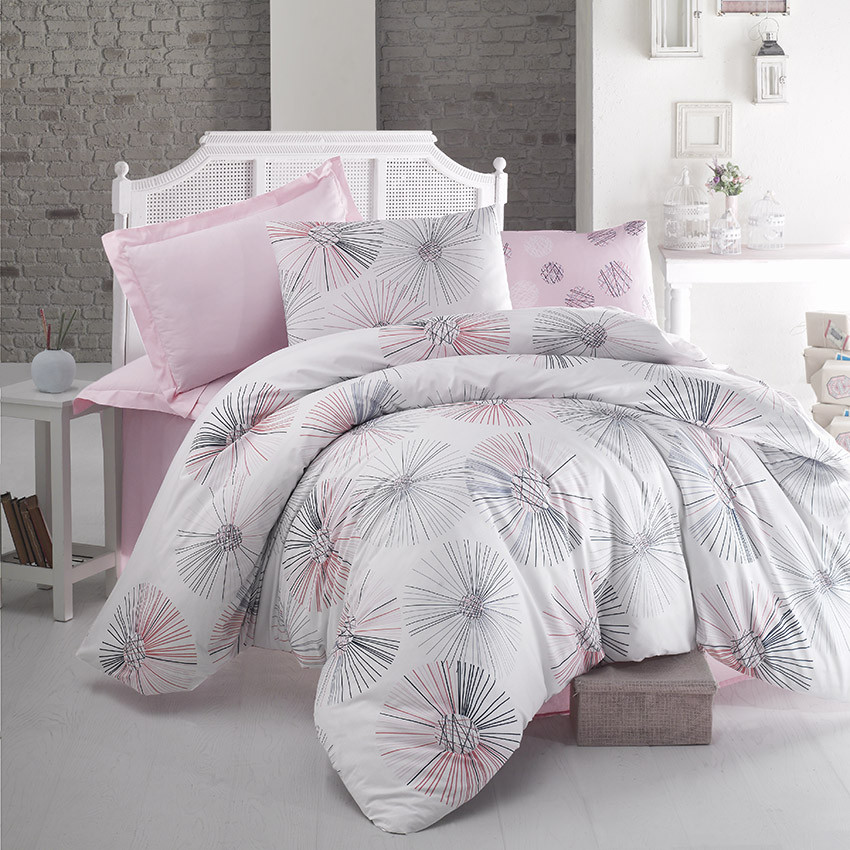 

Комплект постельного белья Luoca Patisca Ranforce Cotton полуторный ранфорс арт.Elissa powder