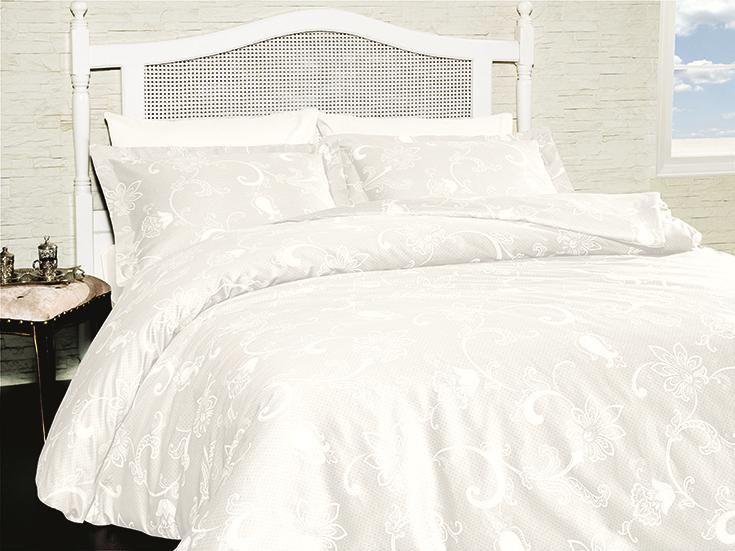

Комплект постельного белья First Choice Satin Cotton семейный сатин арт.Carmina beyaz