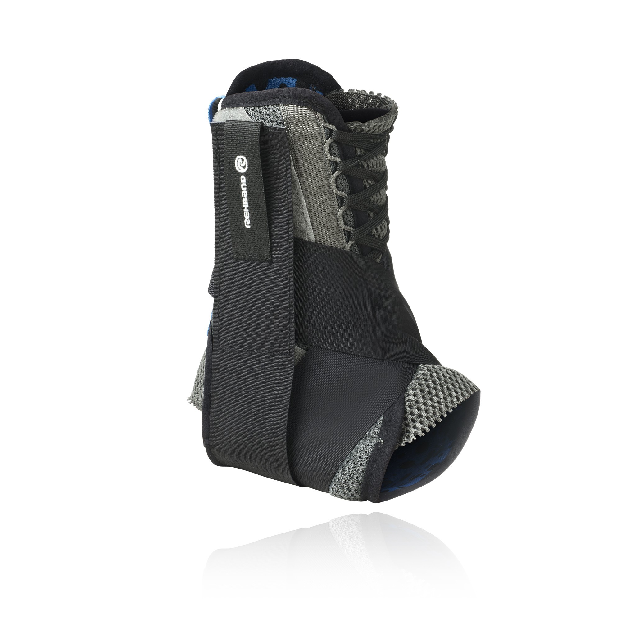 

Бандаж на голеностоп Rehband с ремнями 5 мм XS-XL Серый (7774)