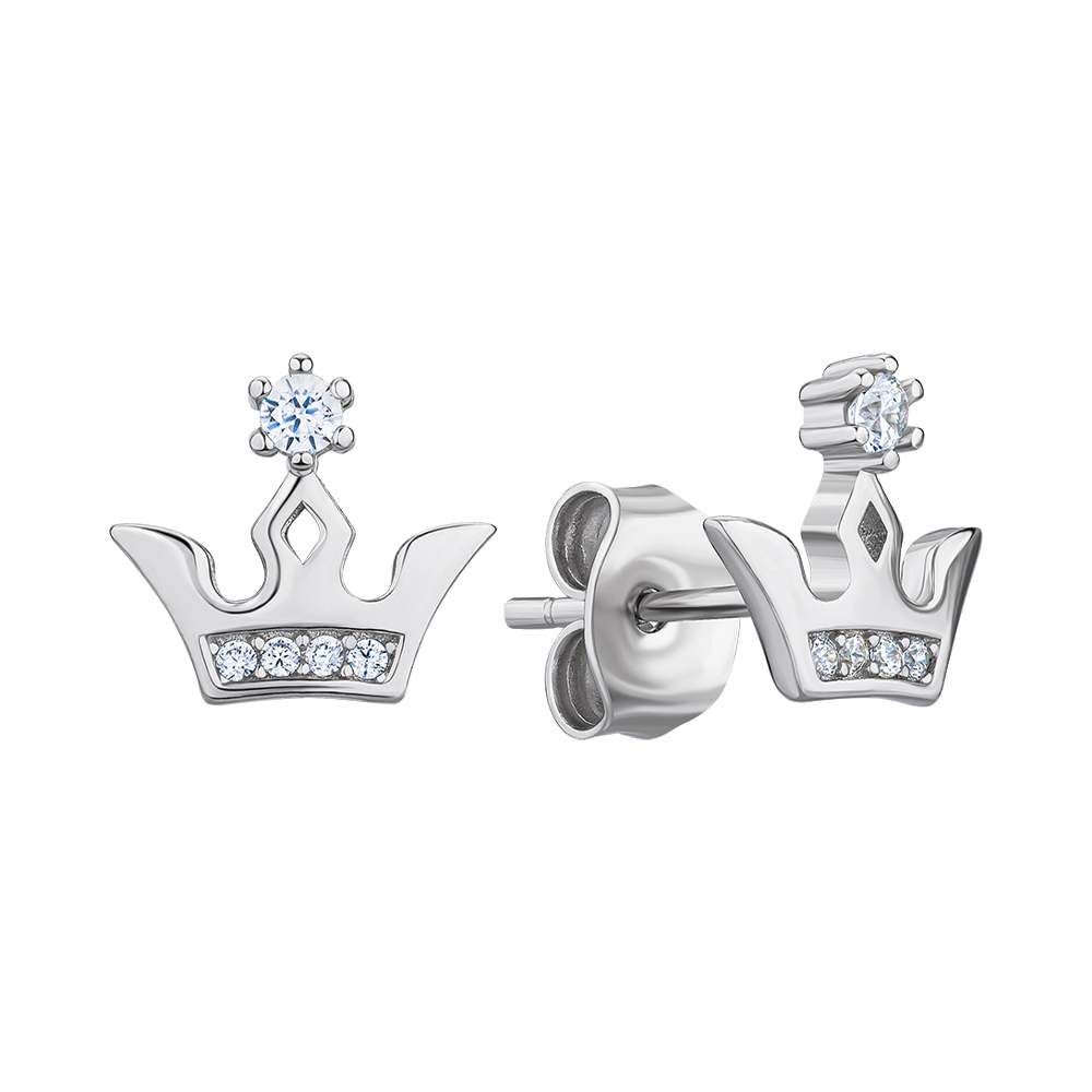 

Серебряные серьги-пуссеты с фианитами 000147246