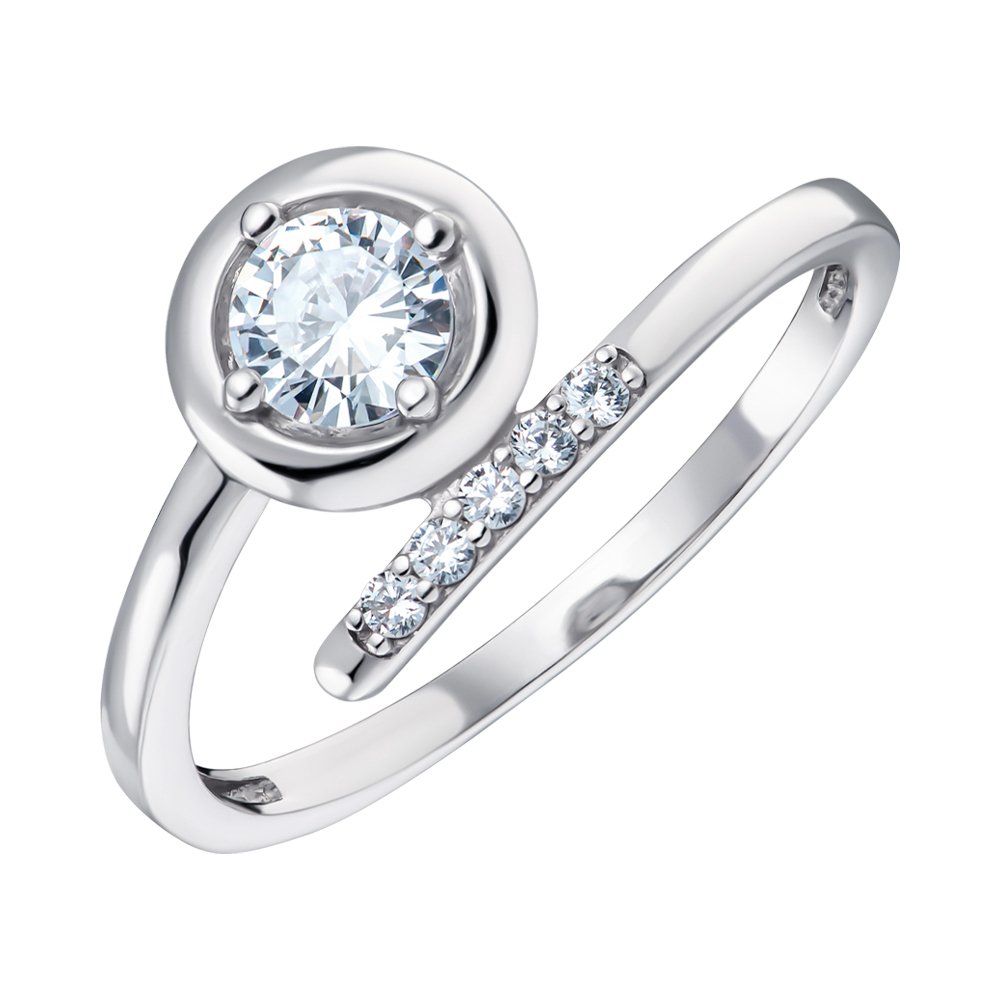 

Серебряное кольцо с фианитами 000148856 18.5 размера