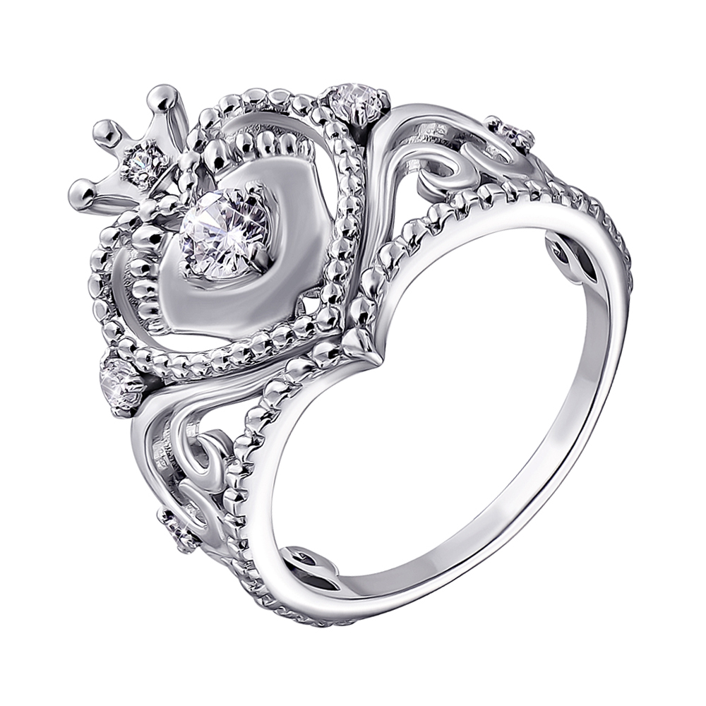 

Серебряное кольцо с фианитами 000139968 16.5 размера