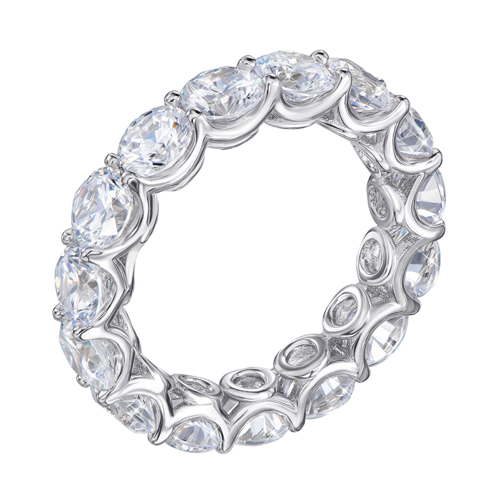 

Серебряное кольцо с фианитами 000134293 18.5 размера