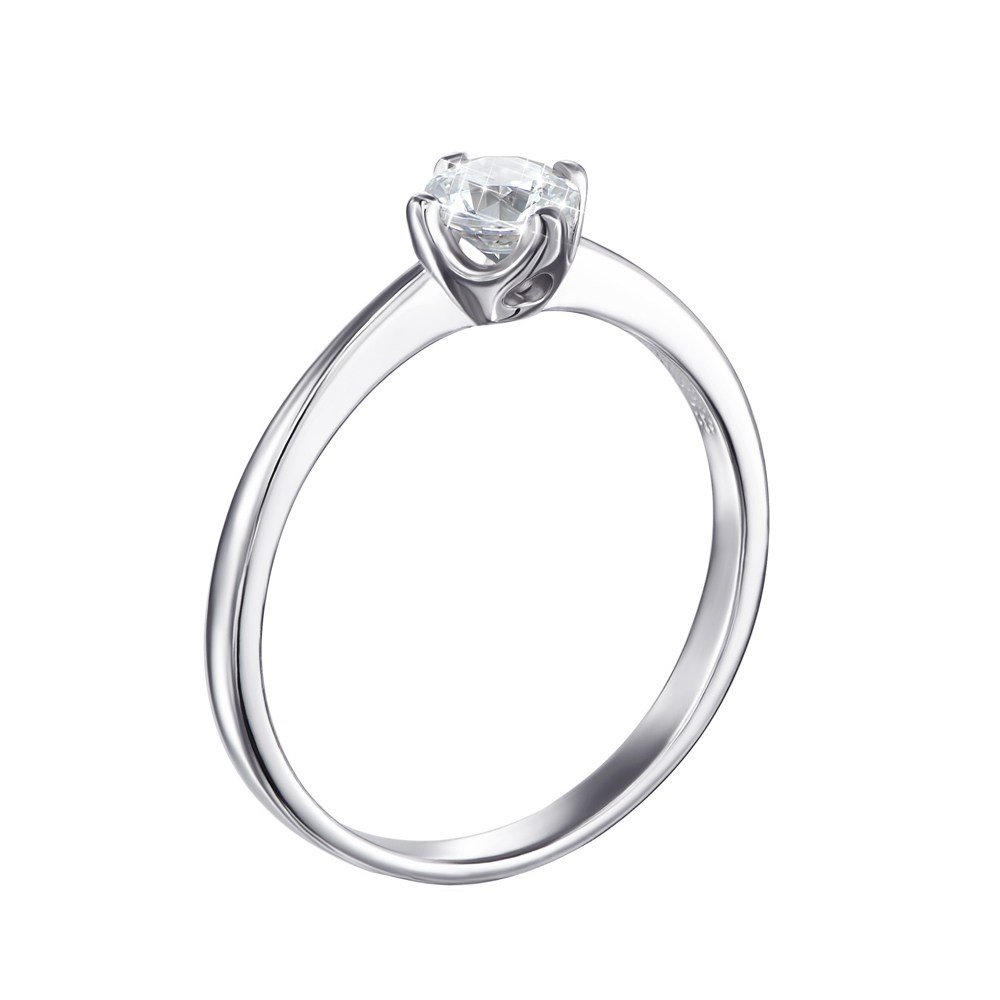 

Серебряное кольцо с цирконием Swarovski 000119306 16.5 размера