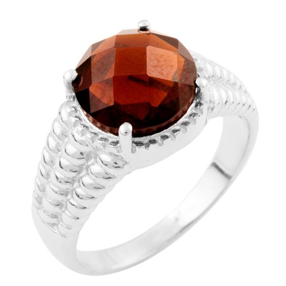 

Серебряное кольцо SilverLine с натуральным гранатом 19 размер