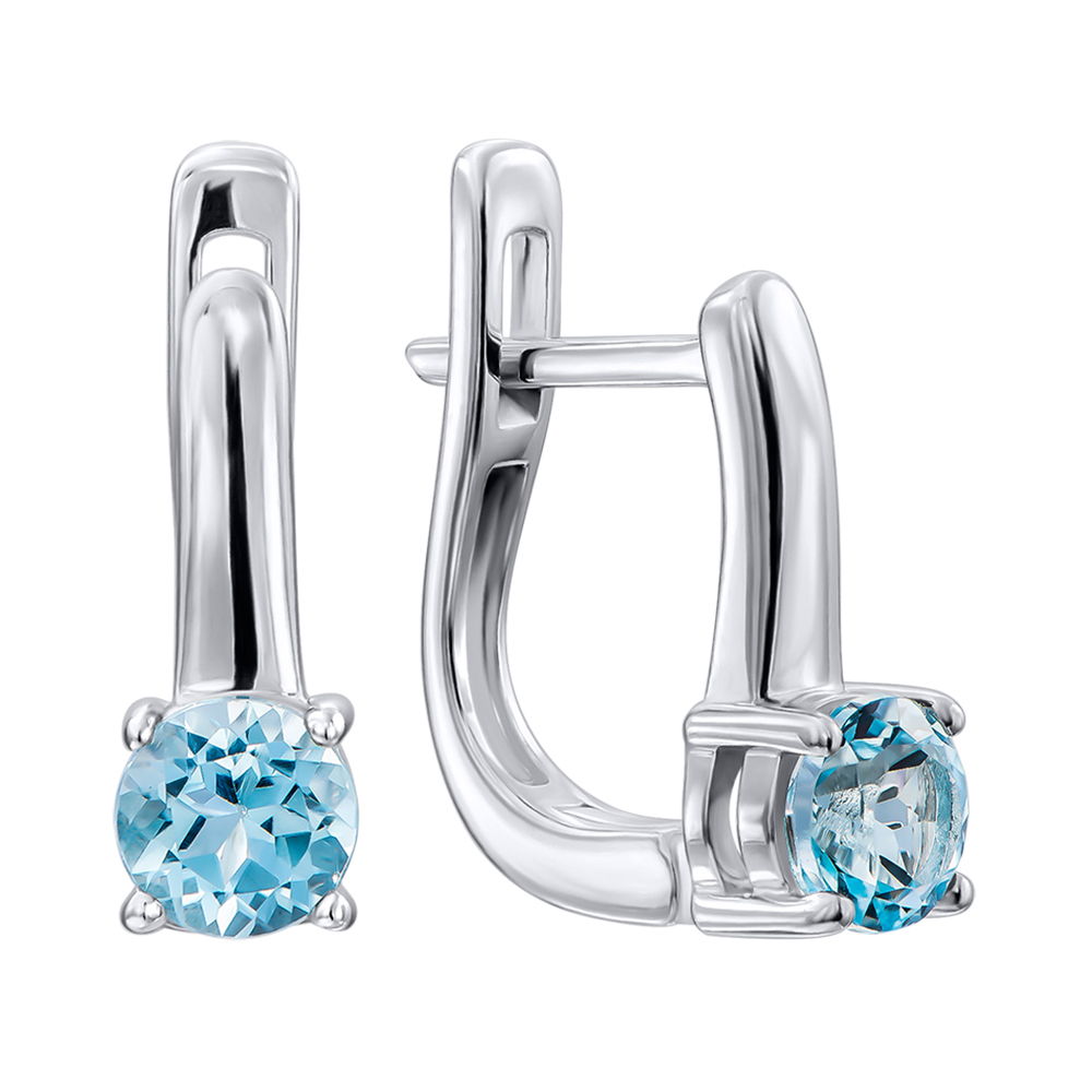 

Серебряные серьги с топазами 000140729