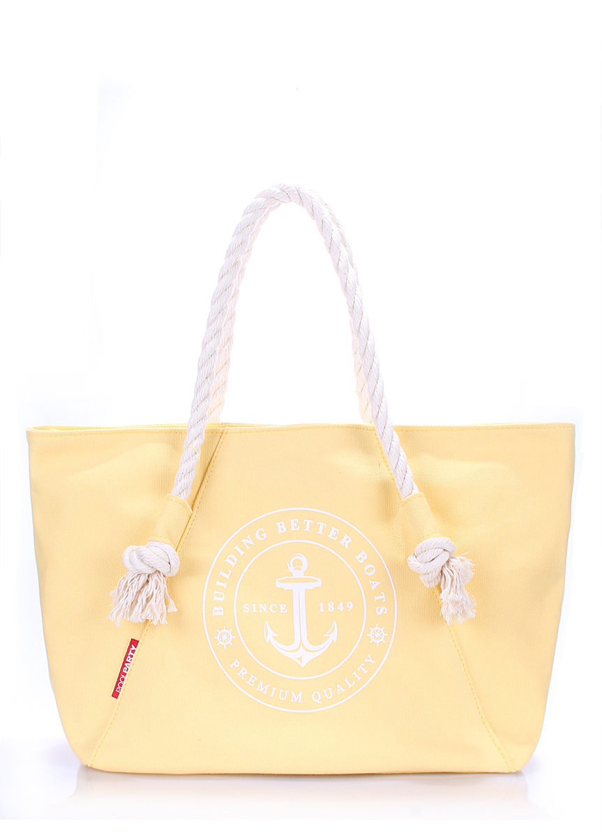 

Коттоновая сумка POOLPARTY с морским принтом Желтая