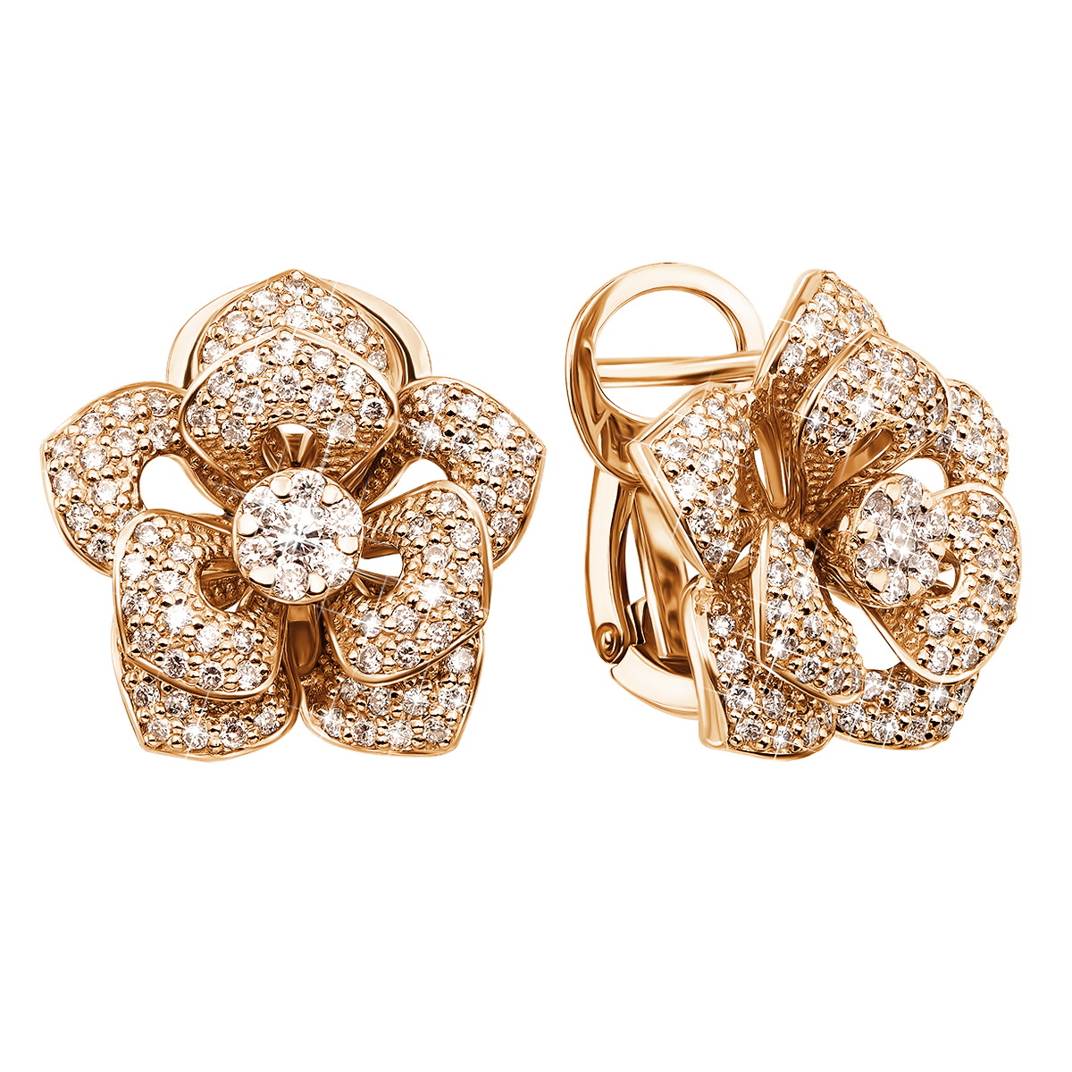 

Серьги из красного золота бриллиантами 000124596
