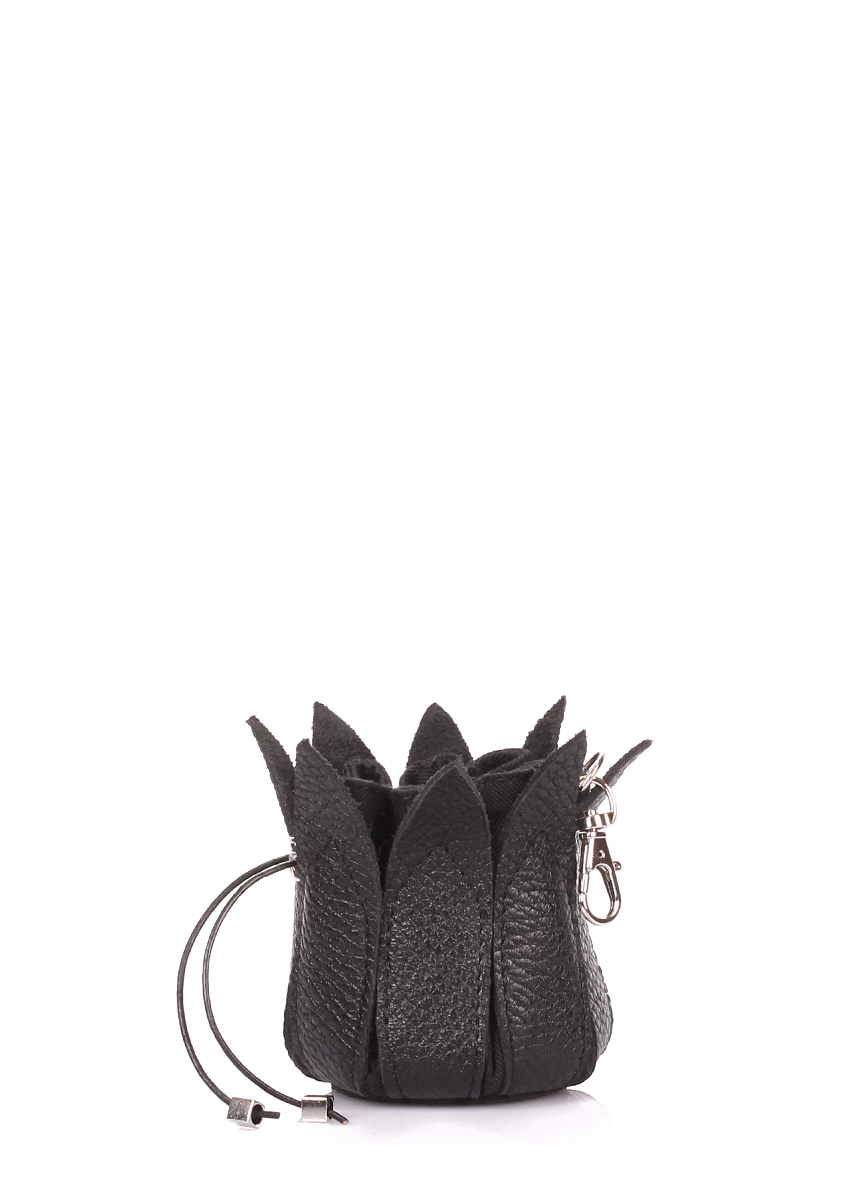 

Кожаная ключница-цветок Poolparty Черная