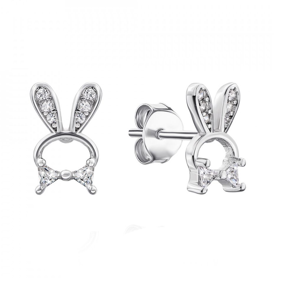 

Серебряные серьги с фианитами 000135444