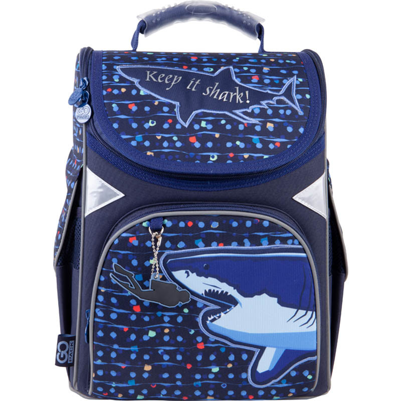 

Рюкзак каркасный школьный GoPack 5001 Shark GO21-5001S-9 34х26х13 см 900 г 11 л синий