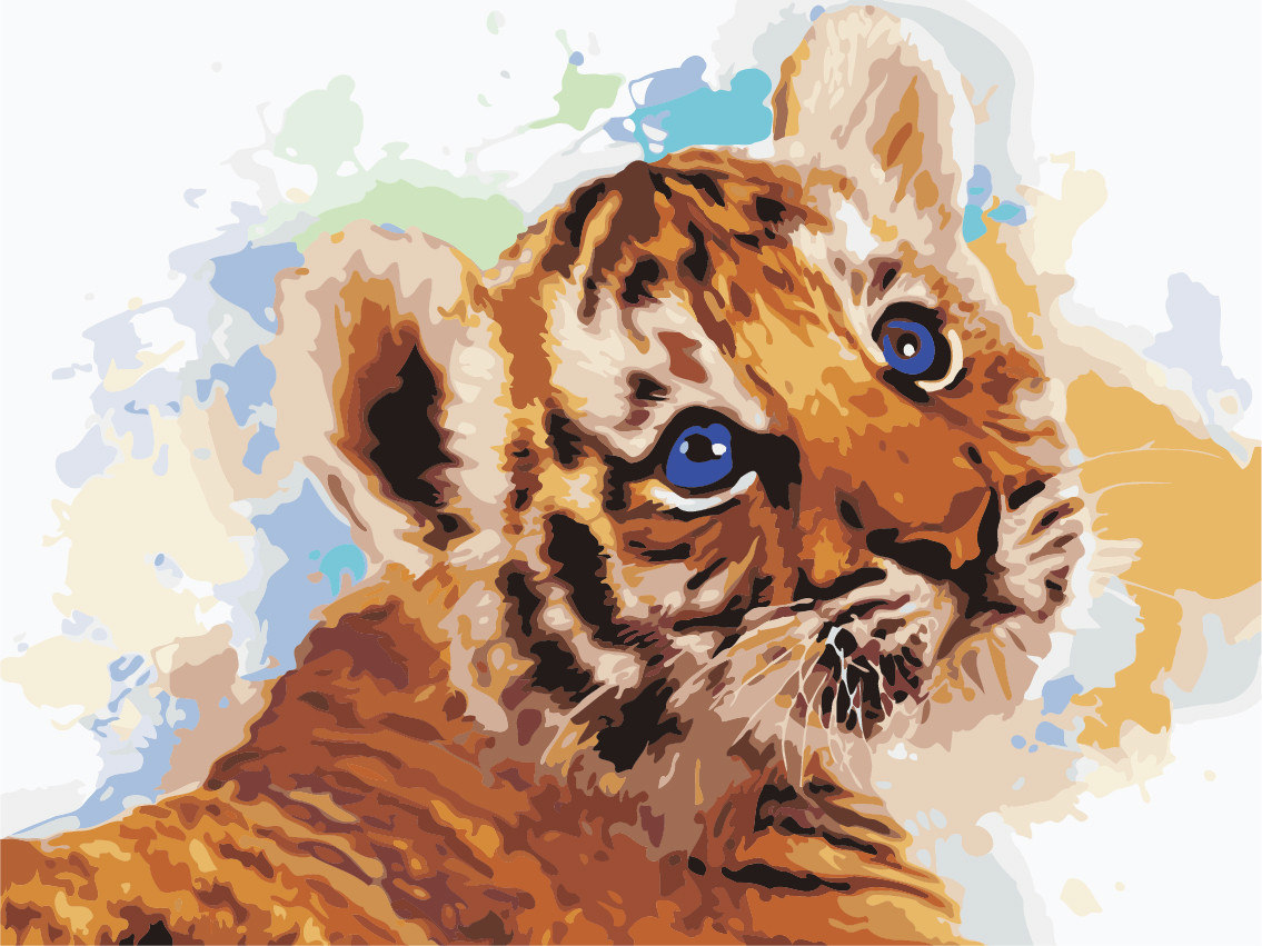 

Картина по номерам ArtStory Тигренок 30*40см