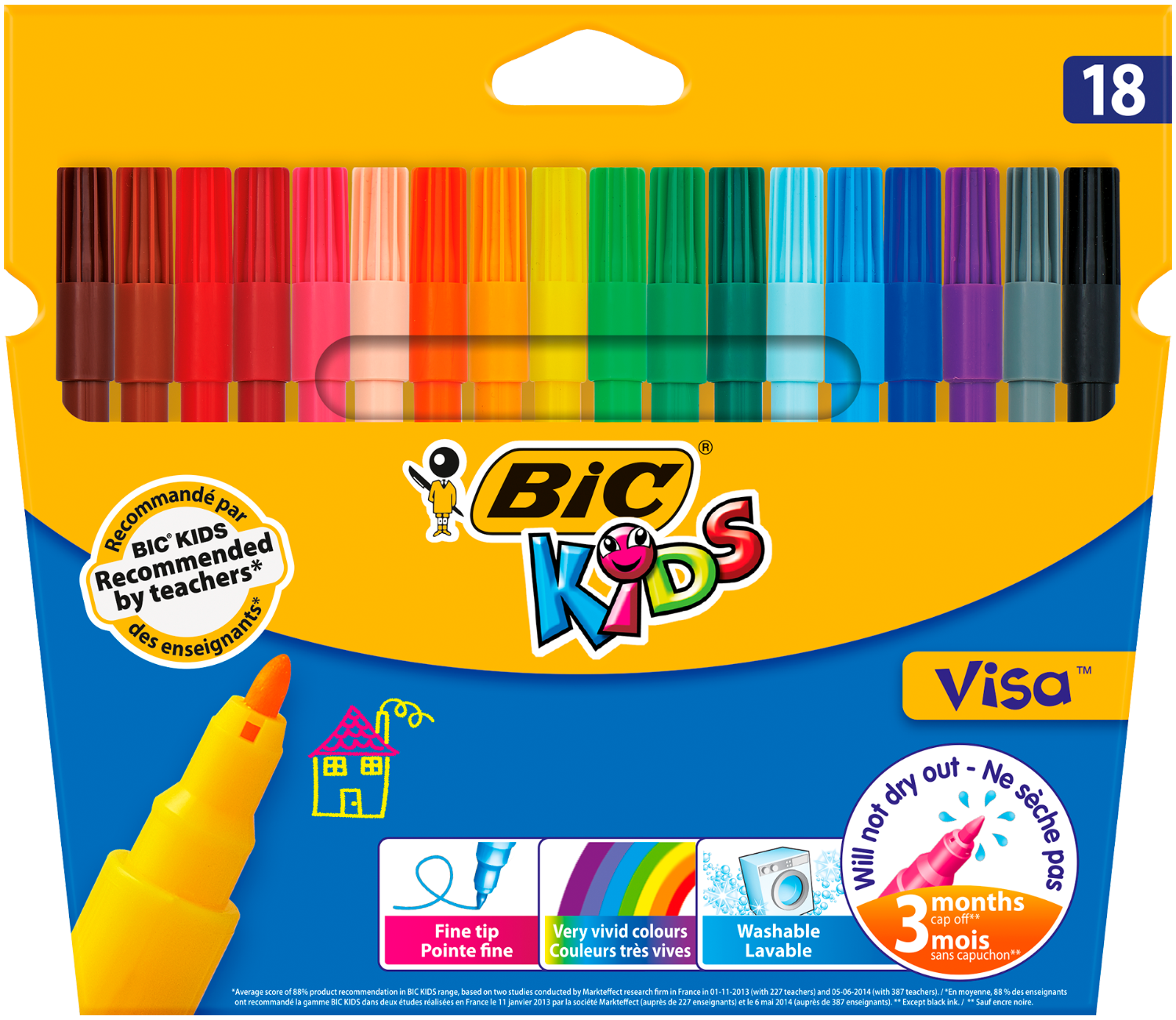 

Фломастеры Bic Kids Visa 880 18 цветов (bc888681)