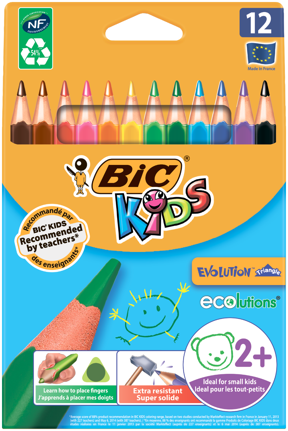 

Карандаши цветные Bic Evolution Triangle 12 шт (bc8297356)