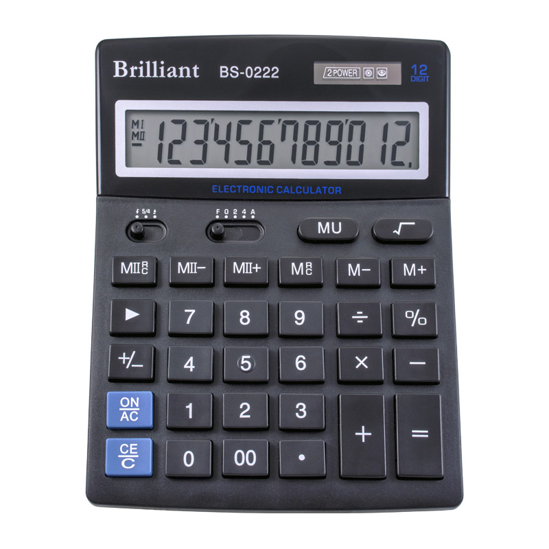 

Калькулятор Brilliant 12 розрядів (BS0222)