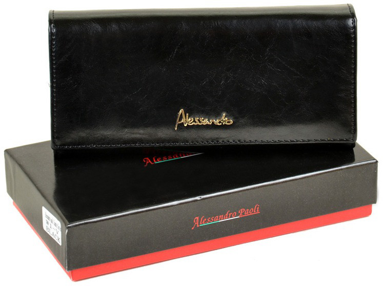 

Женский кожаный кошелек ALESSANDRO PAOLI HMLW1-V Black
